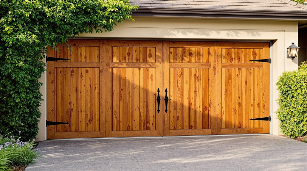 elegant wooden garage doors