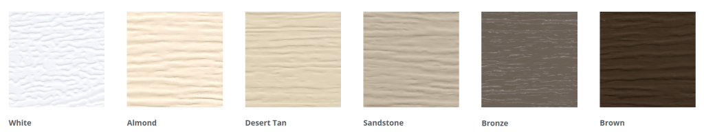 Raynor standard colors